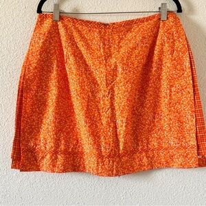 VTG Overdrive Cotton Skort Women’s Sz 12 Floral Plaid Preppy Retro Clueless Cute